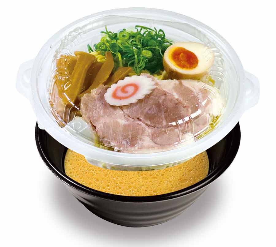 【大深】ラーメン用どんぶりE52深黒（フタ・中皿付）【50枚セット】