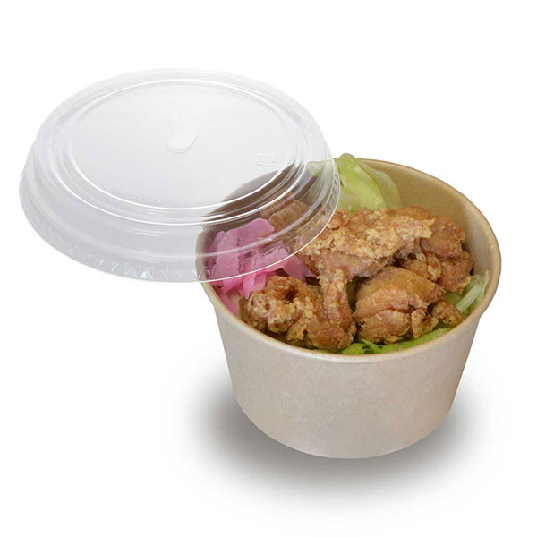 エコでおしゃれなクラフト丼容器 KM140-750（フタ付）【50枚セット】